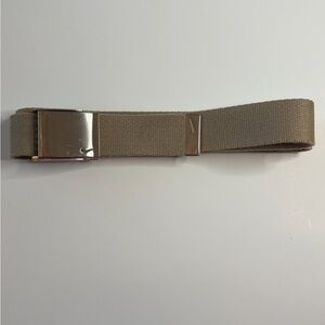 Nike Beige Canvas Belt with Silver Buckle